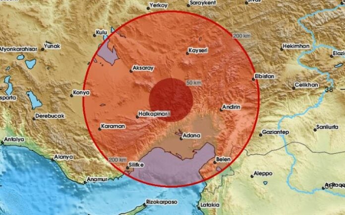 Σεισμός 5 βαθμών στη νότια Τουρκία κοντά στην πόλη Κοζάν